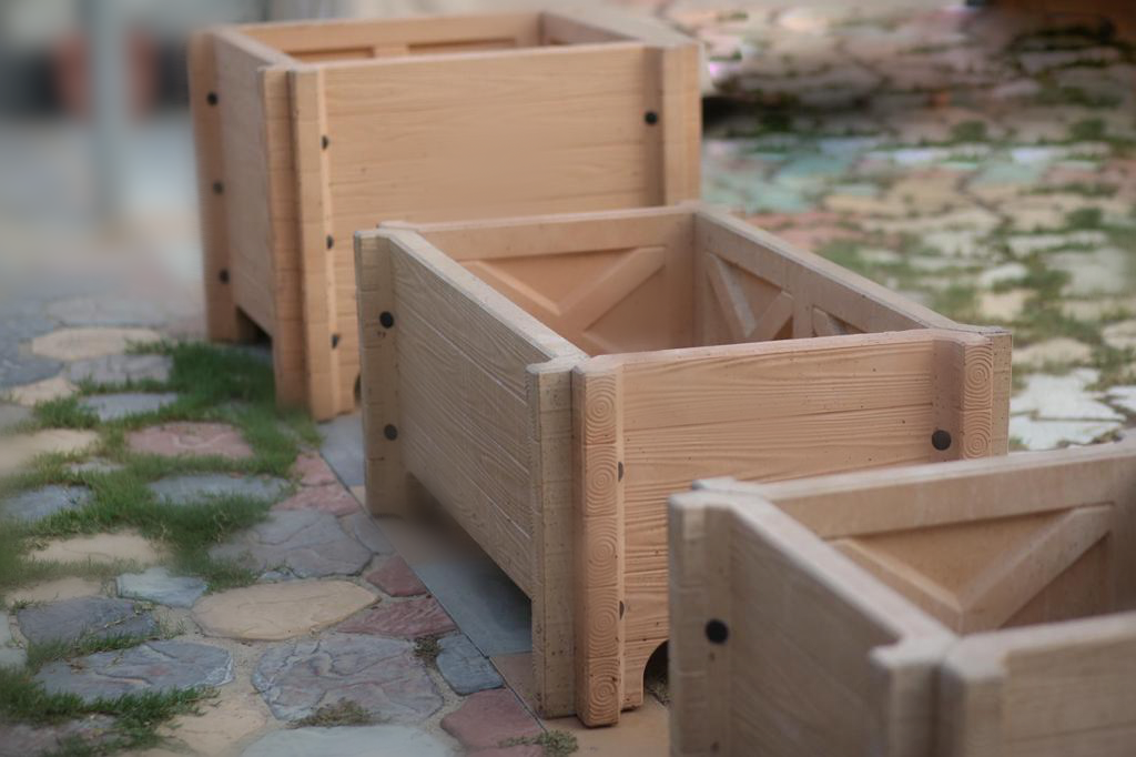 Wooden Texture Planter